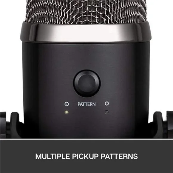 Logitech Blue Yeti Nano Premium USB Microphonel, No-Latency Monitoring-Blackout